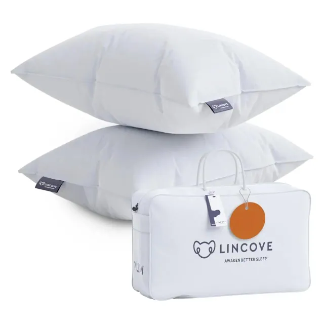 Lincove EverPlush Pillow - Perfect Balance of Softness & Support - 2 Pack