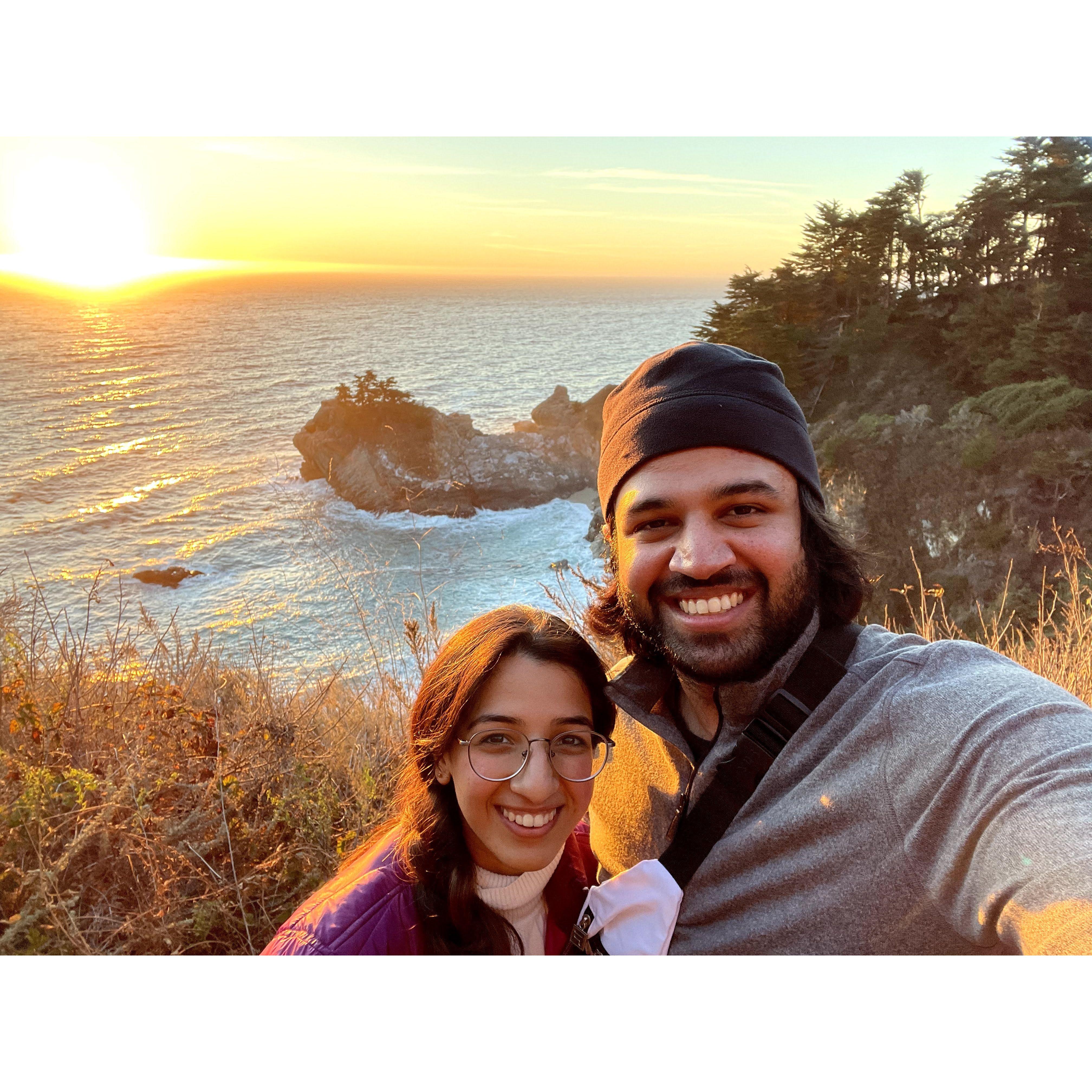 Our first roadtrip! Look at Munaf's hair!