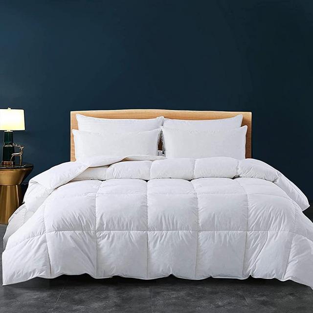 Cozynight Down Alternative Comforter-All Season King Comforter Duvet Insert with Corner Tabs-Breathable-Box Stitched Reversible White Comforter 106x90 inches