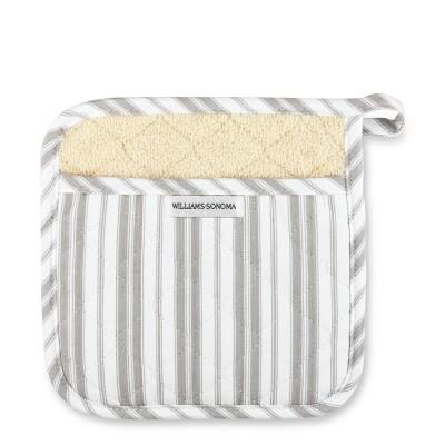 Williams Sonoma Striped Potholder, Drizzle Grey
