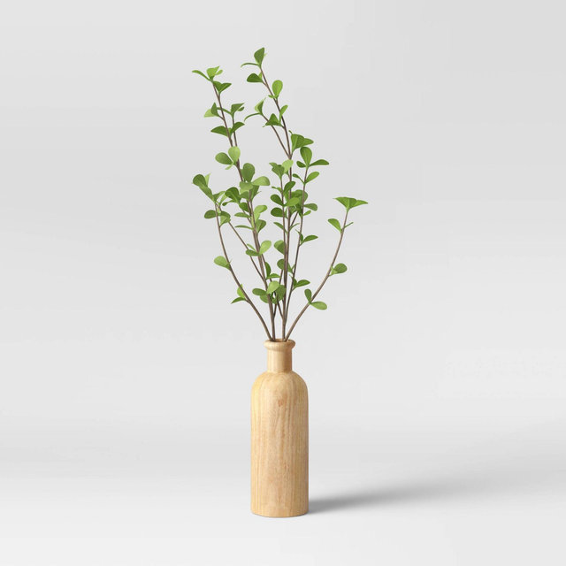 22" x 12" Artificial Sparse Branches in Wood Vase - Threshold™