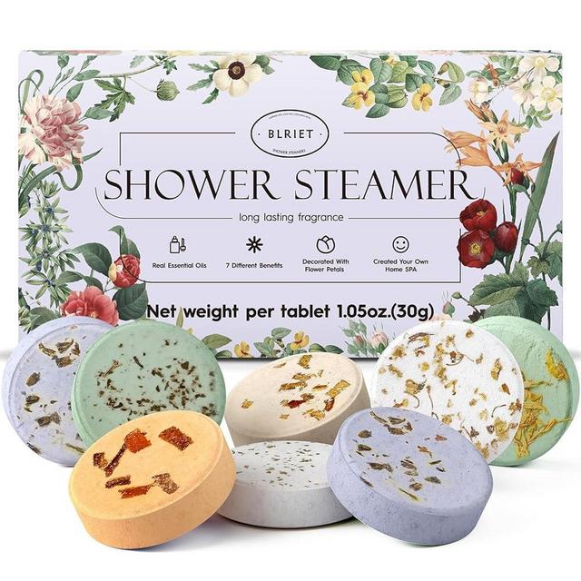 Shower Steamers Aromatherapy Spa Gifts for Women 8 PCS, BLRIET Shower Bombs Birthday Gift for Mom with Lavender Natural Essential Oils, Self Care & Relaxation Mothers Day Gifts