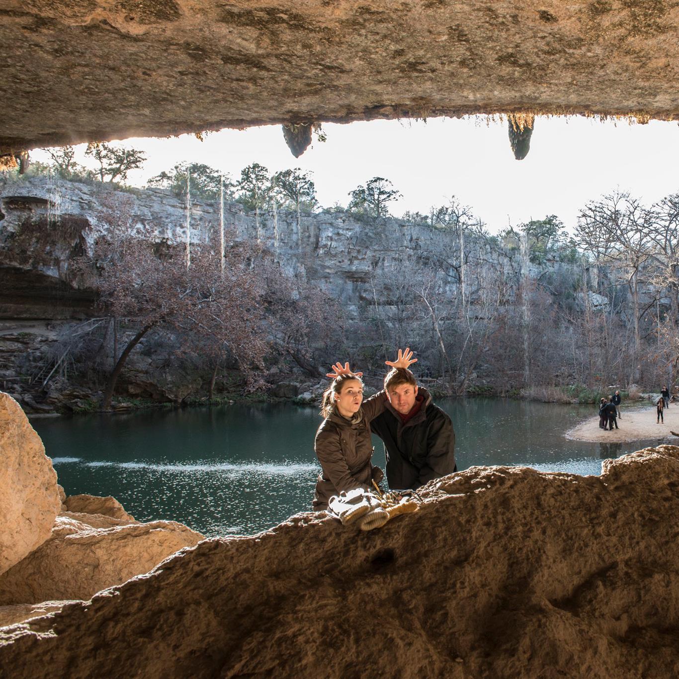 Being goofy at the Hamilton Pool Preserve, Austin, TX - 2015