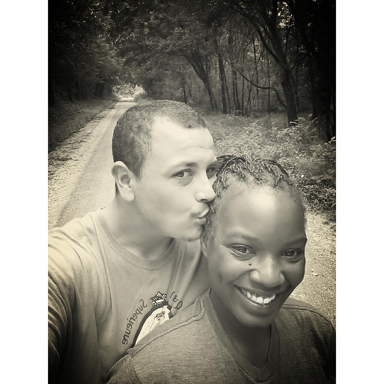 First day as engaged couple. Nature walk and fishing.