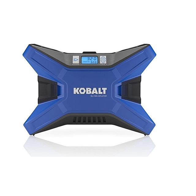 Kobalt 120v & 12v Portable Air Compressor Inflator Tire Pump Nozzle Needles 120 PSI LED Display