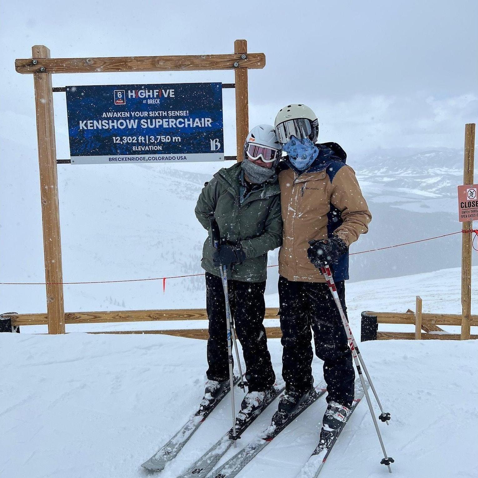 Skiing at Breck
