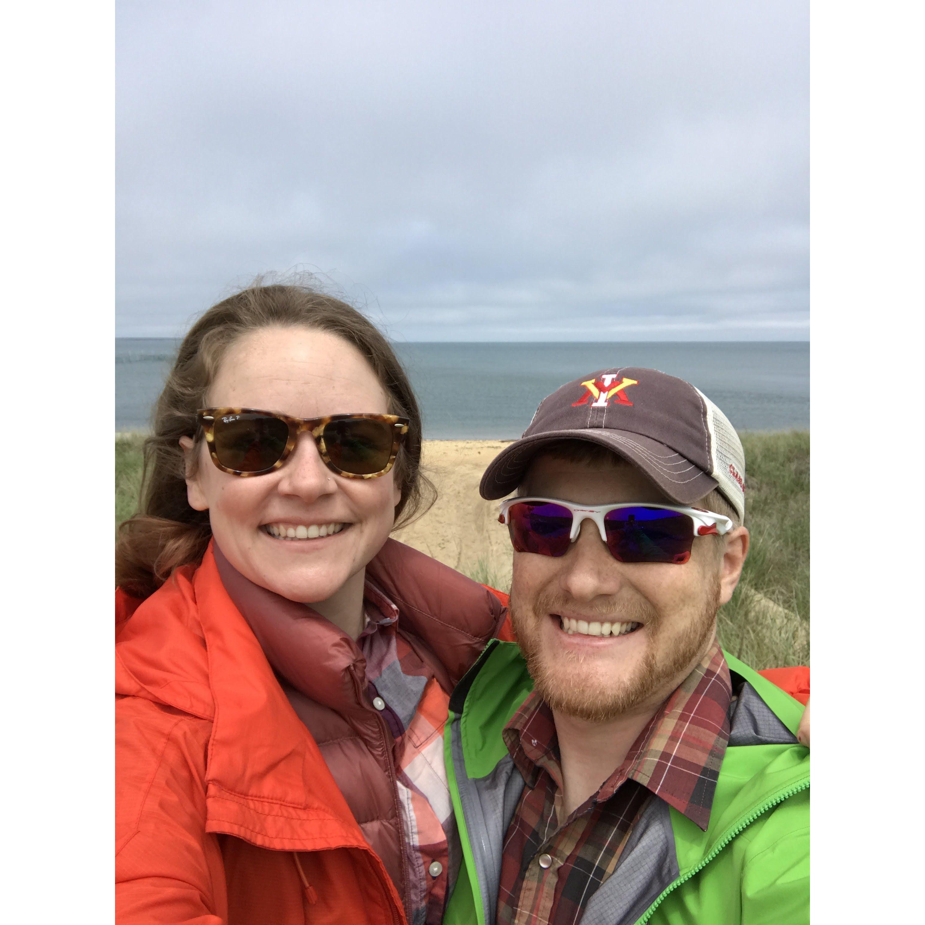 One of our first adventures together, to the walking dunes in Montauk NY.