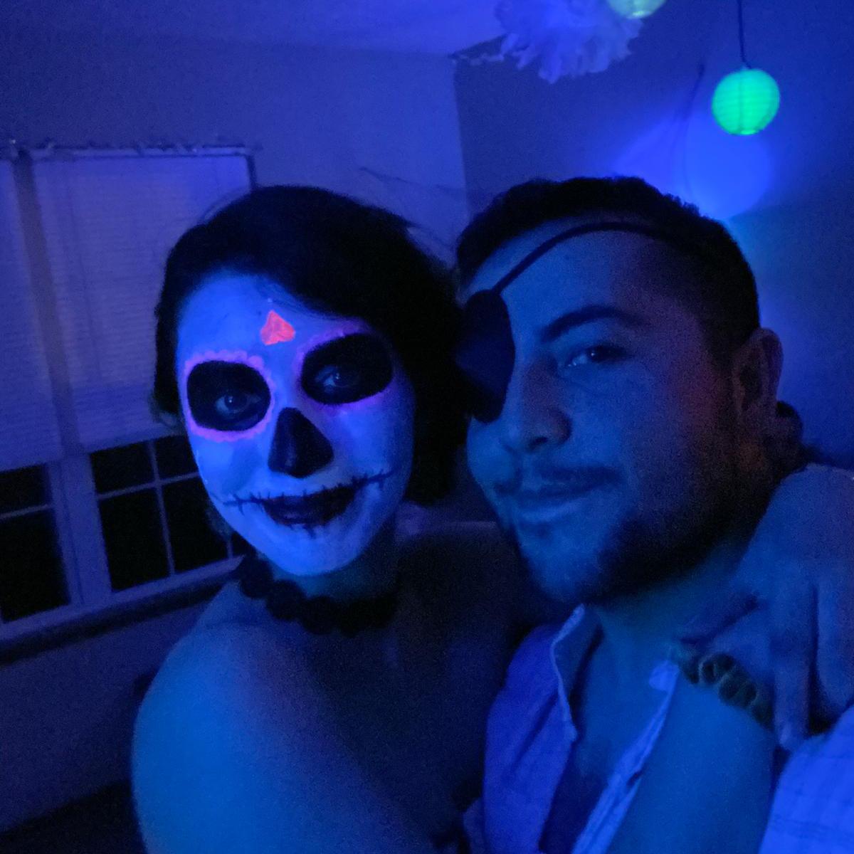 Halloween party in Columbus! He flew all the way across the country to be there with me! Much of our relationship was long distance, so we flew back and forth A LOT.