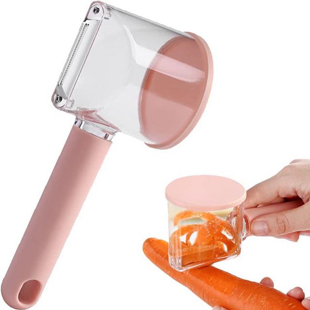 Vegetable Peeler With Container(pink)
