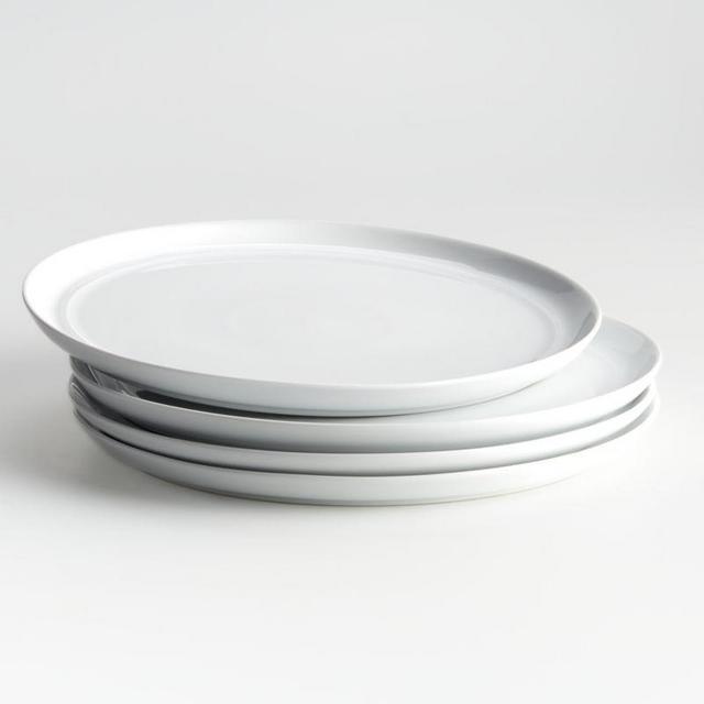 Hue White Dinner Plates, Set of Four