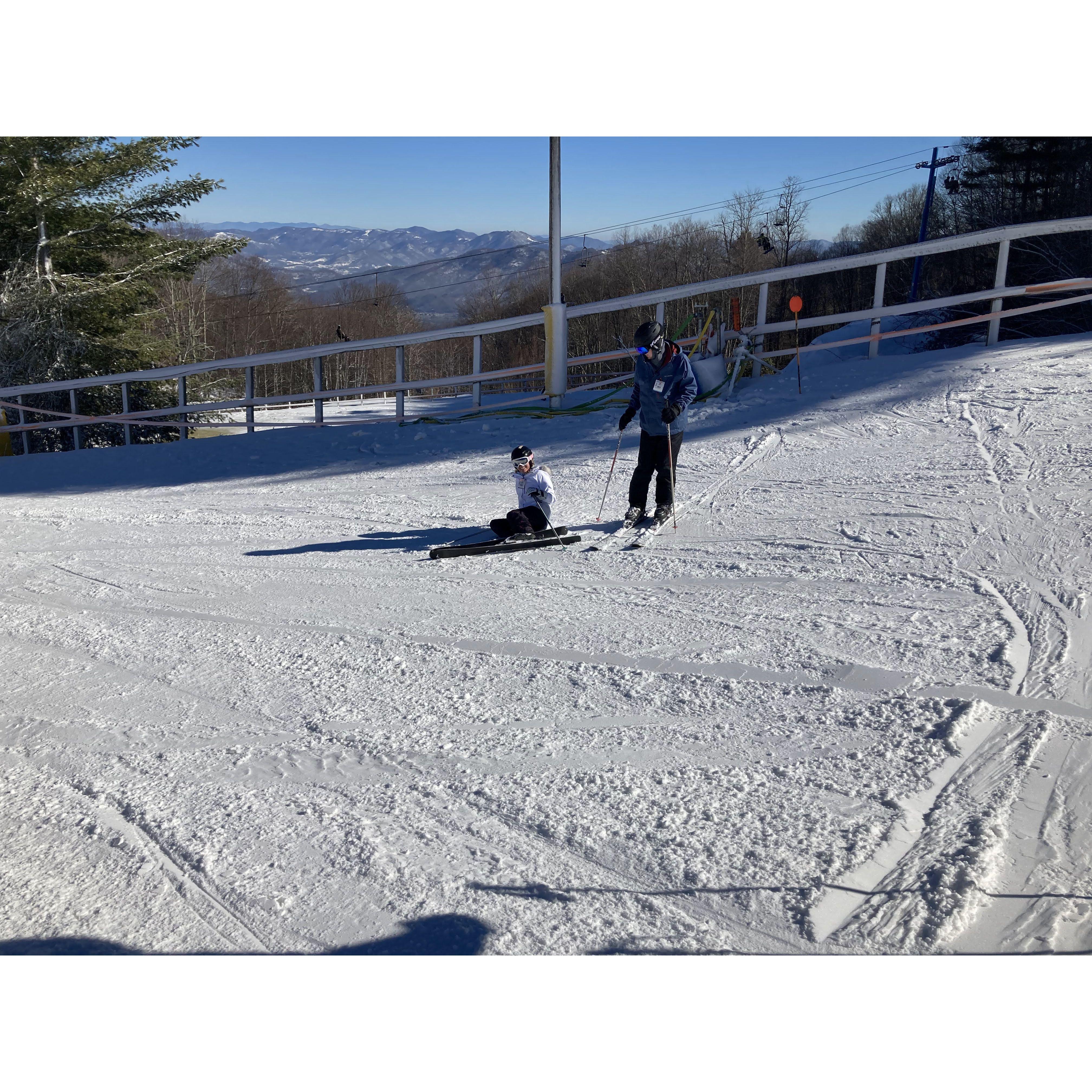 Wilson (skiing) and Ansley (falling), 2022