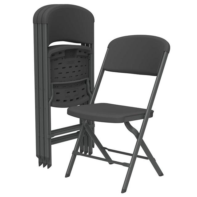 Lifetime Folding Chairs, Heavy Duty Foldable Chair Contoured for Comfort, 4-Pack