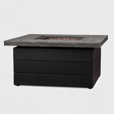Pagosa Square Fire Table Gray - Real Flame