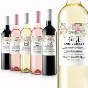 Wedding Milestone Wine Labels