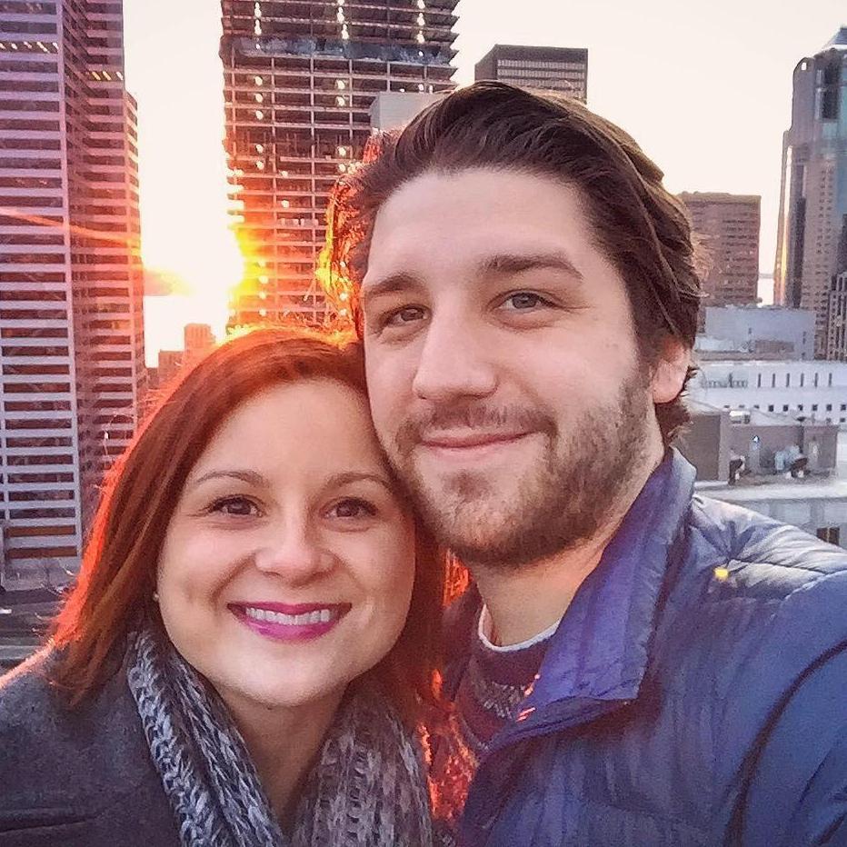 Rooftop Sunset in Downtown Seattle