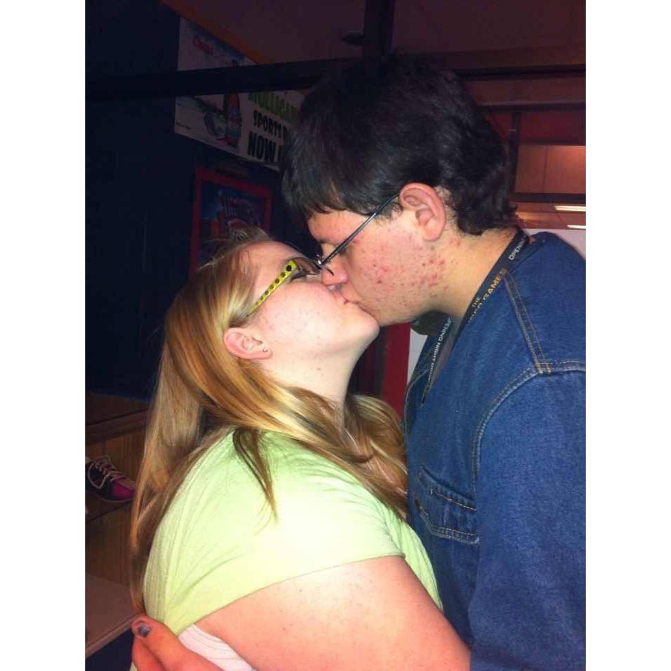 One of the many times we went to the bowling alley in high school to hang out with friends