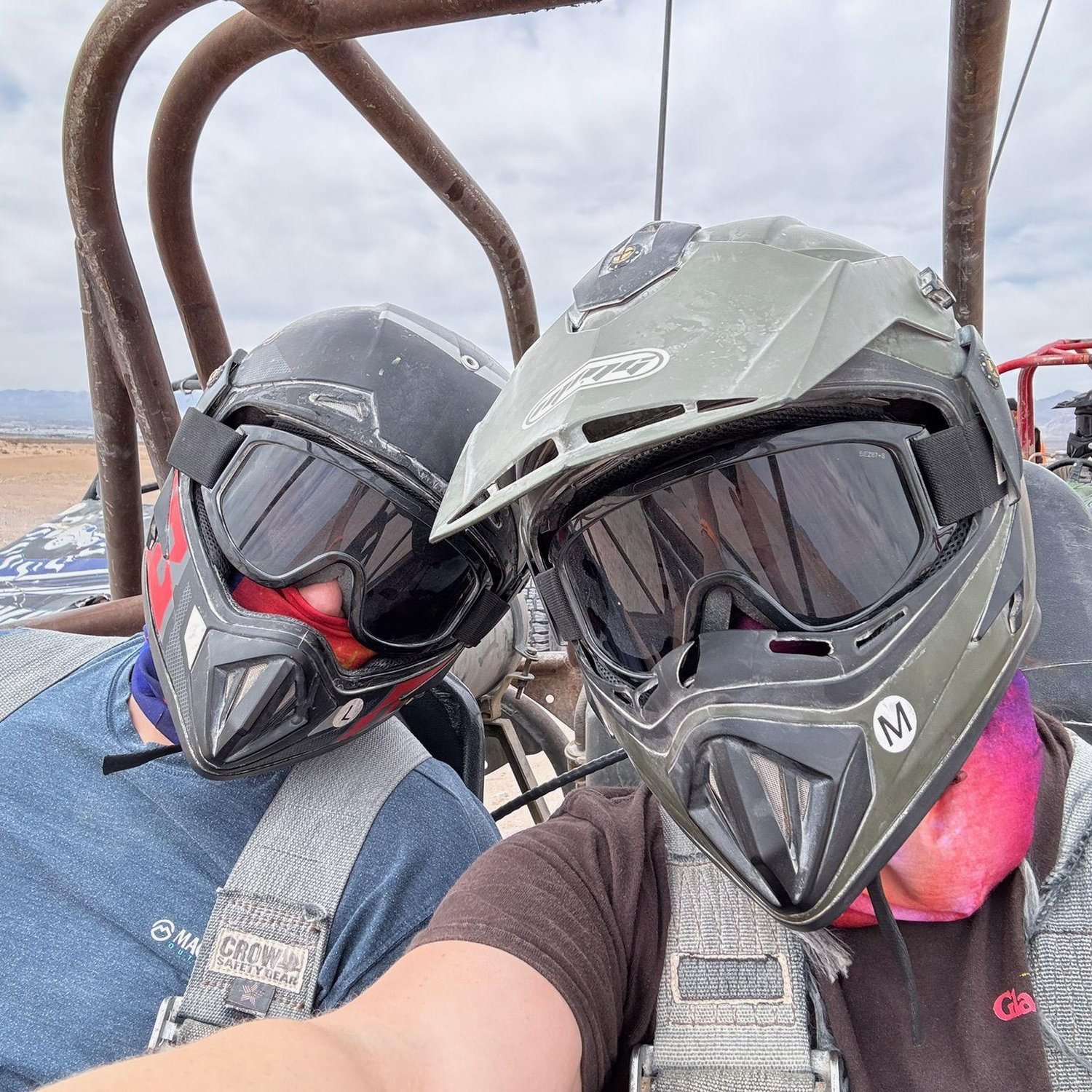 Our first time driving dune buggies in the Las Vegas Desert