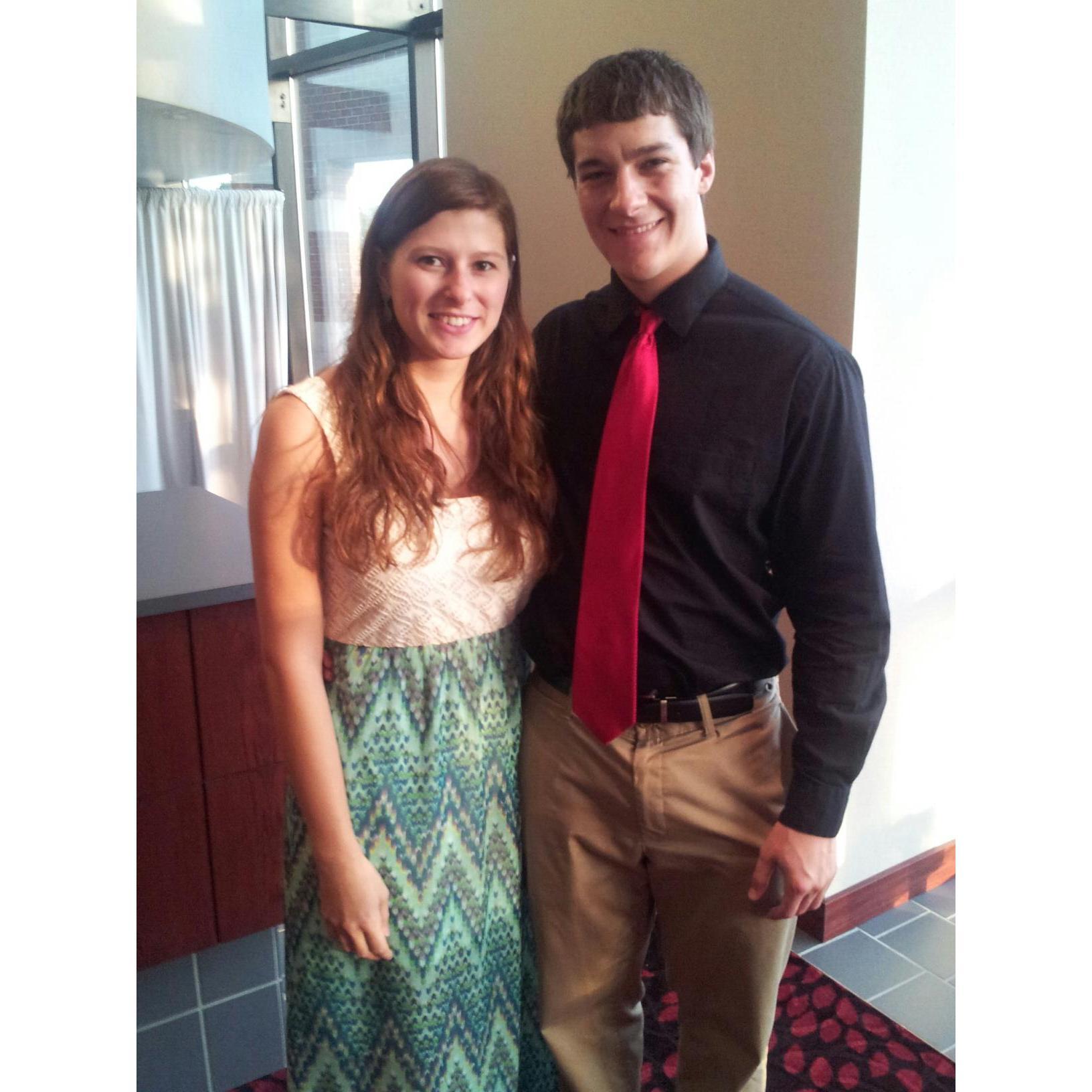 Connor's white coat ceremony 2013.
