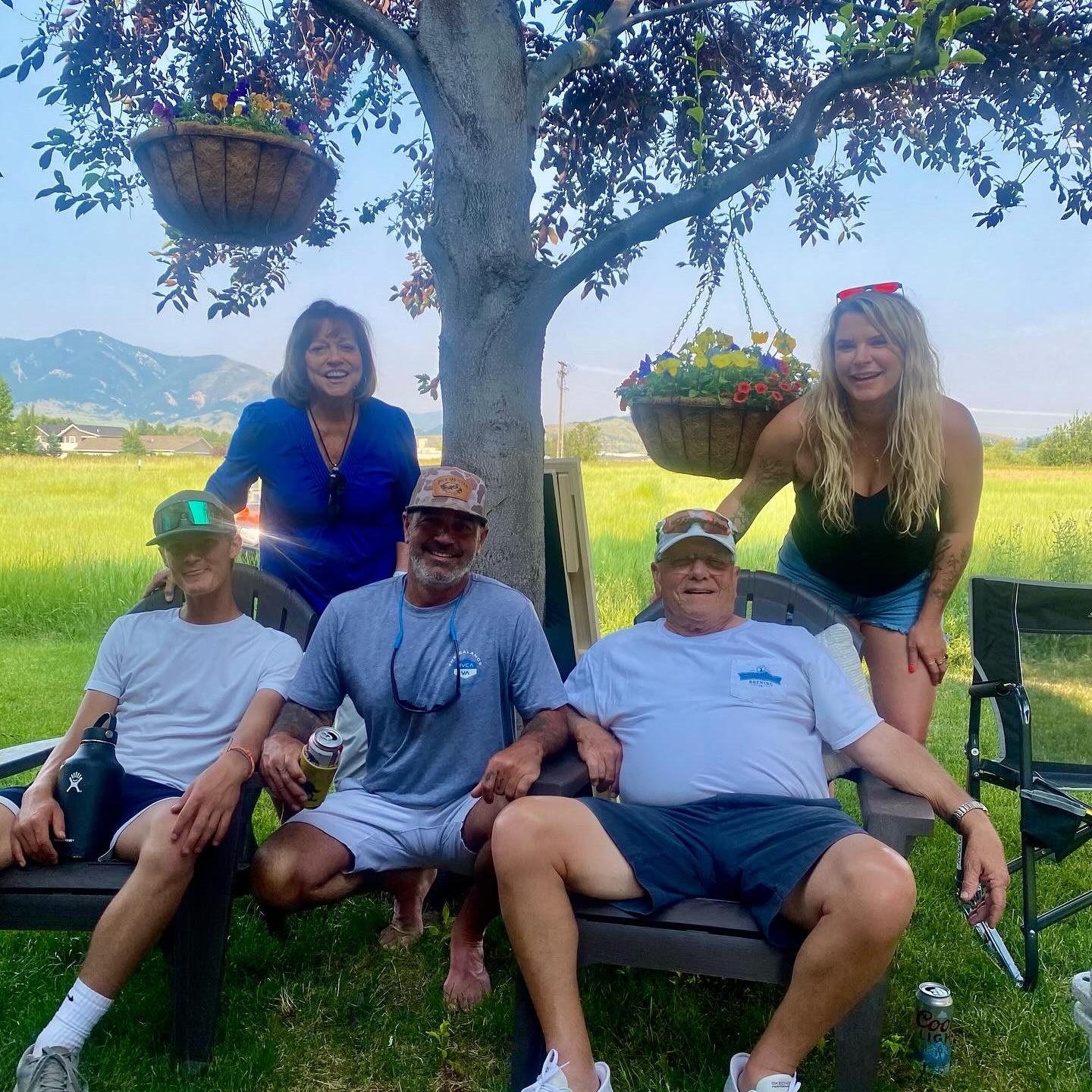 Parents visit in the summer.