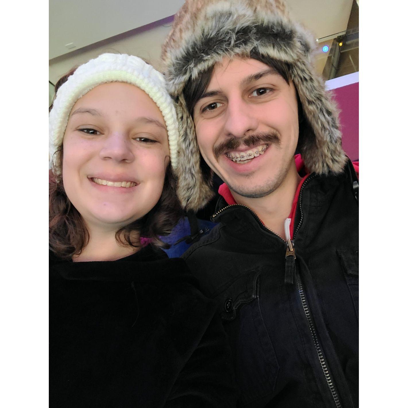 It was chilly at the Lake Erie Monsters game, but we had a ton of fun!