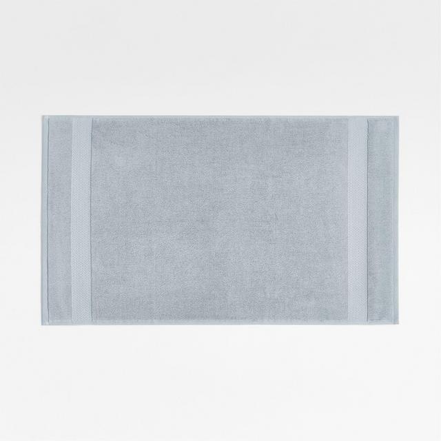 Turkish Organic Cotton Mist Blue Bath Mat