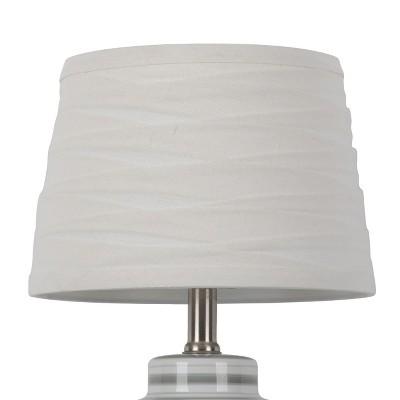 Linen Overlay Modified Drum Lamp Shade White - Threshold™