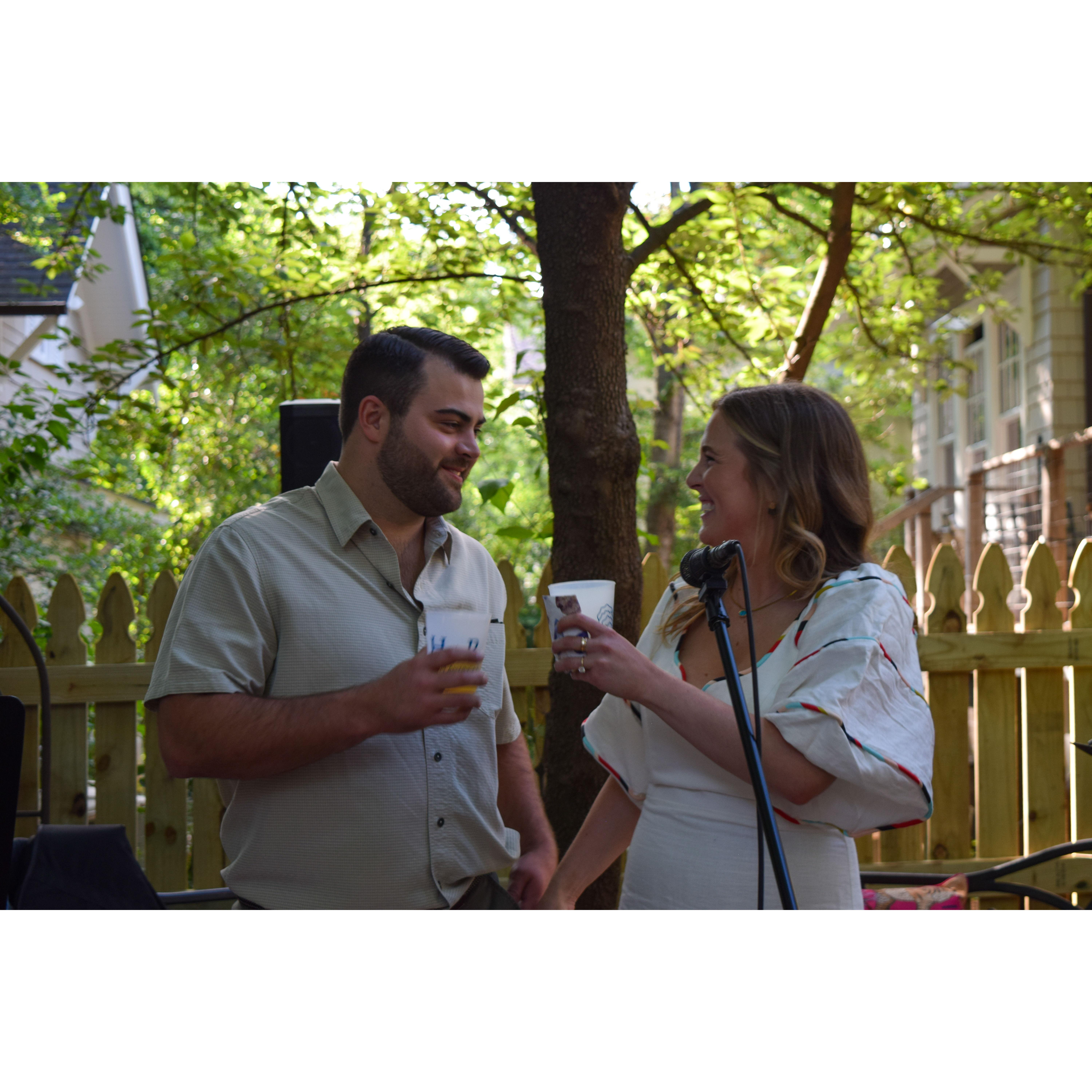 Our engagement party in Charlotte, NC