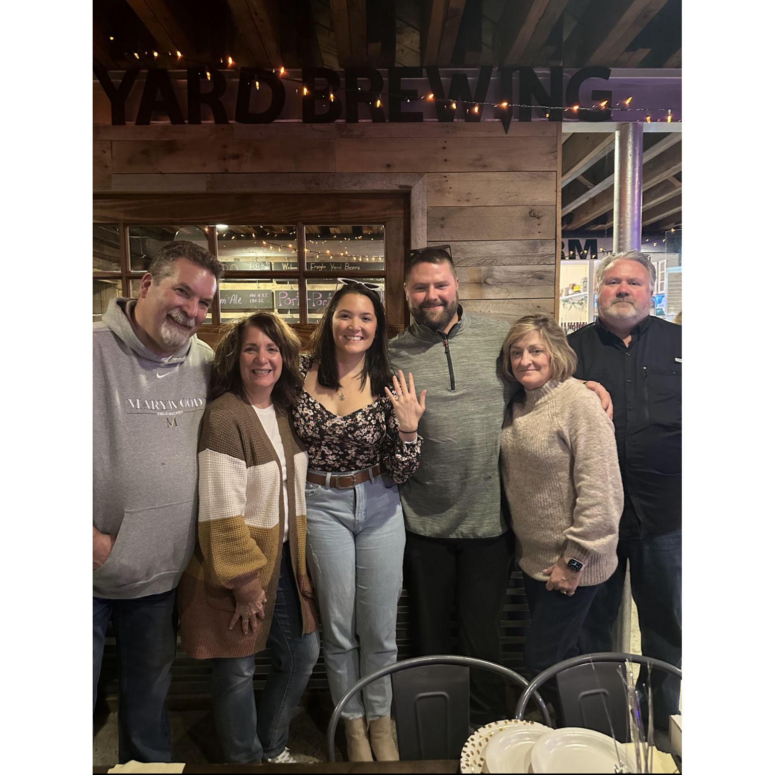 Surprise engagement party at freight yard!