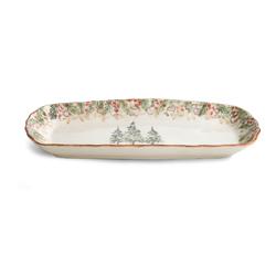 Natale Rectangular Tray In Natale By Arte Italica | la Terrine