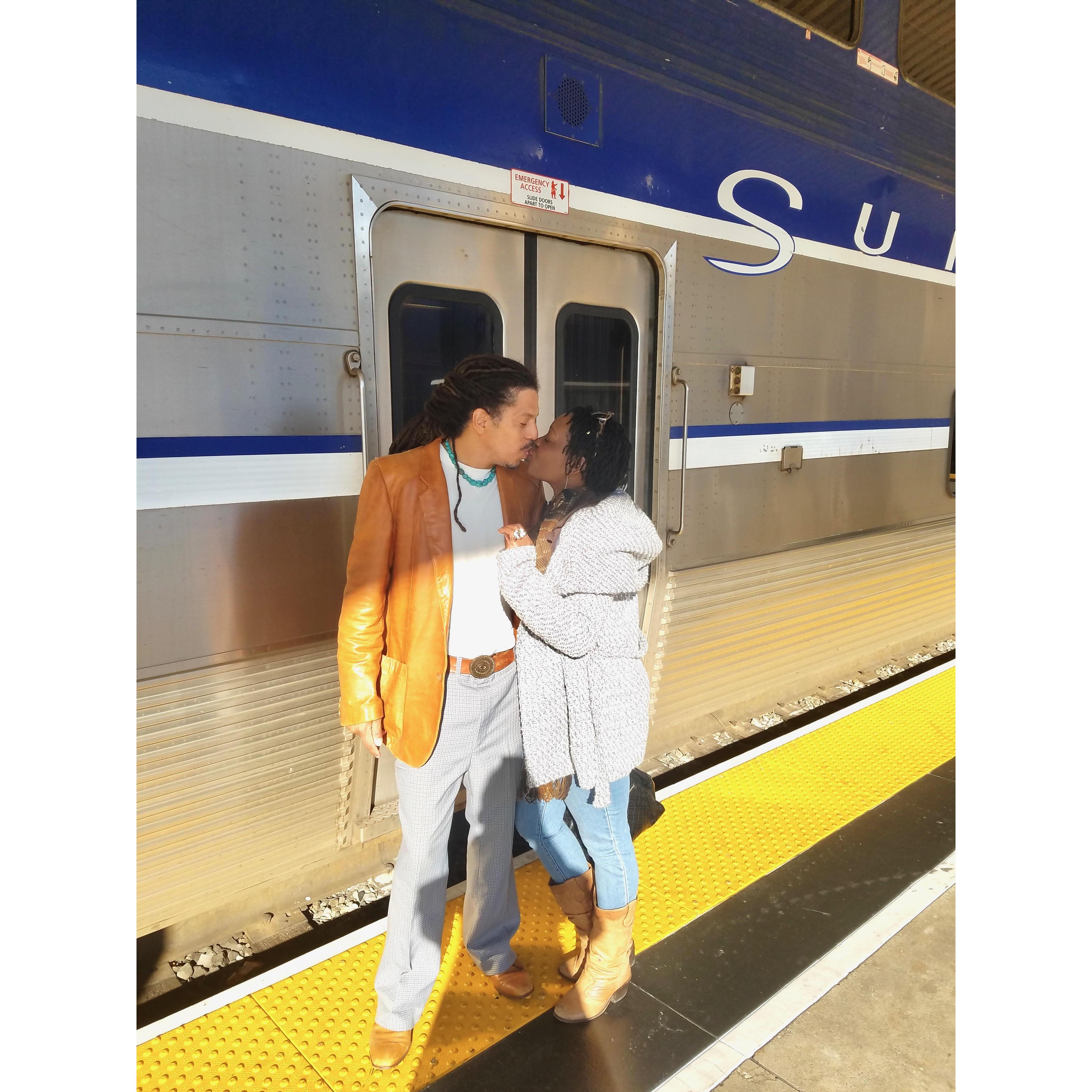 All Abord! Amtrak to Solvang Wine Country for some Fall birthday fun.