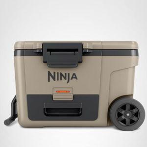 Ninja | Cooler | FrostVault 45QT Cooler with Wheels | Insulated with Temp Dry Storage Drawer | Keeps Ice Cold for Days | for The Beach, Camping, Picnics & More | Birch Beige | FB245CS