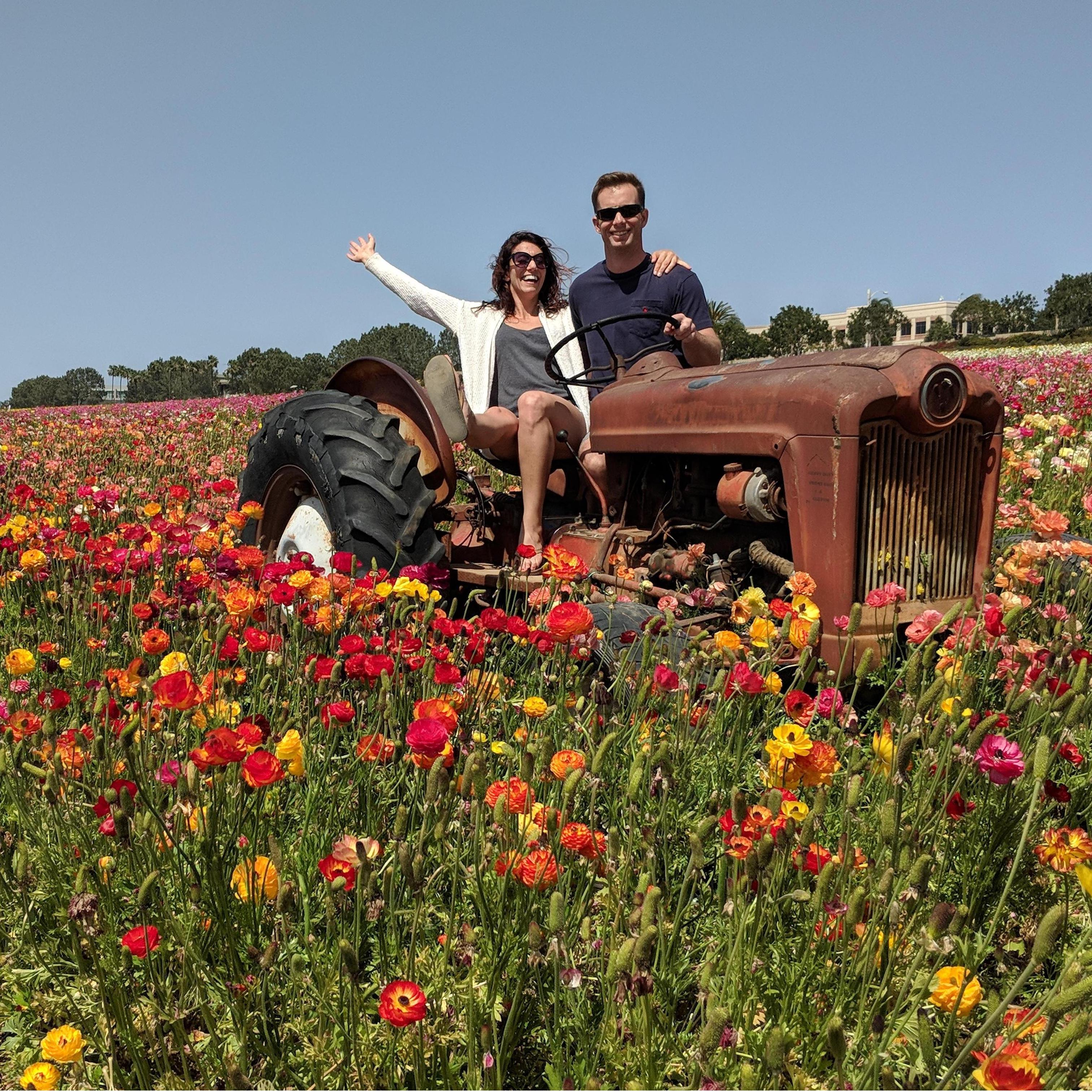 Flower fields in San Diego - trying to get all the fun things in before we left!