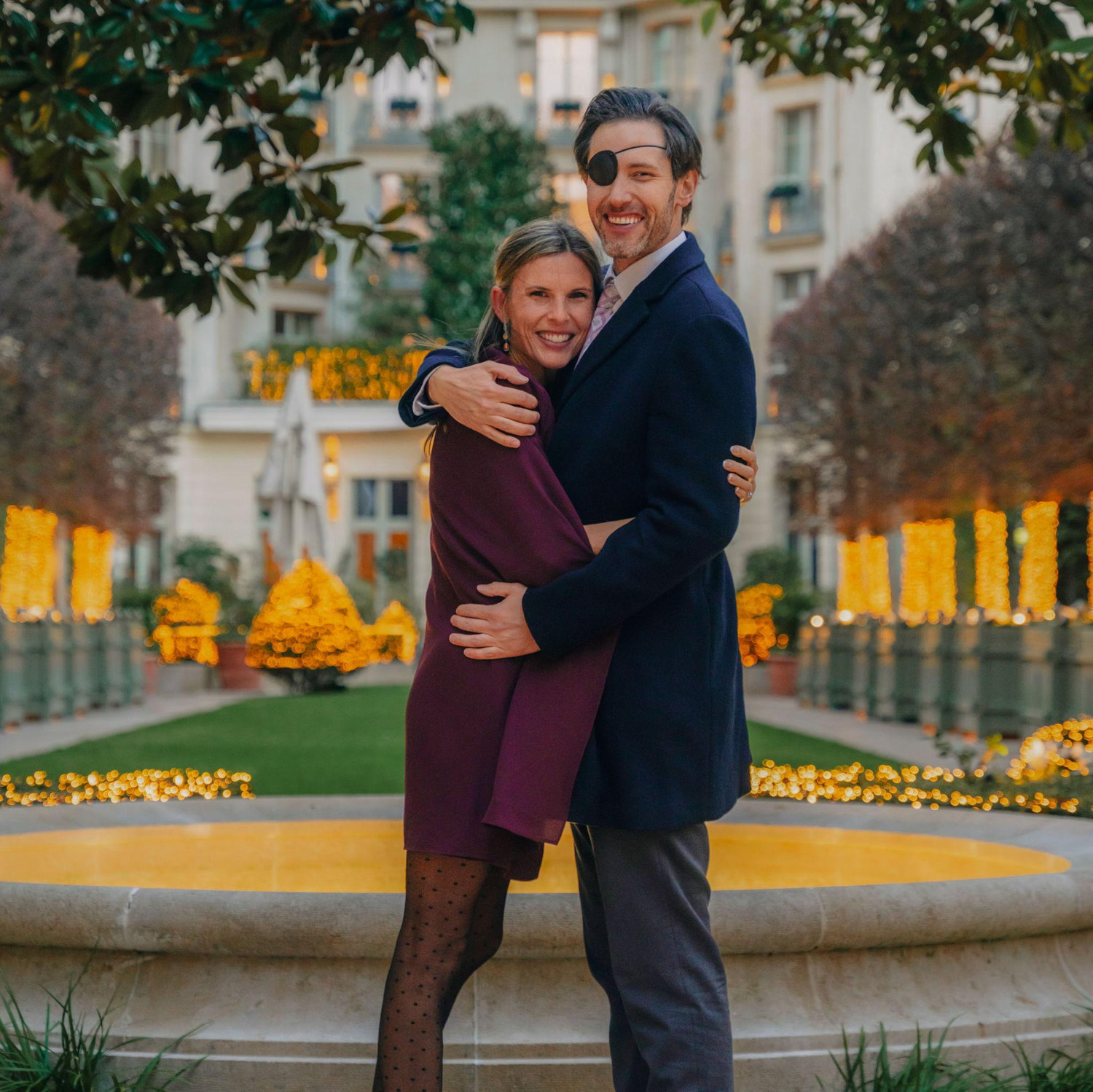 After Beau proposed in Paris and I said "Yes!"