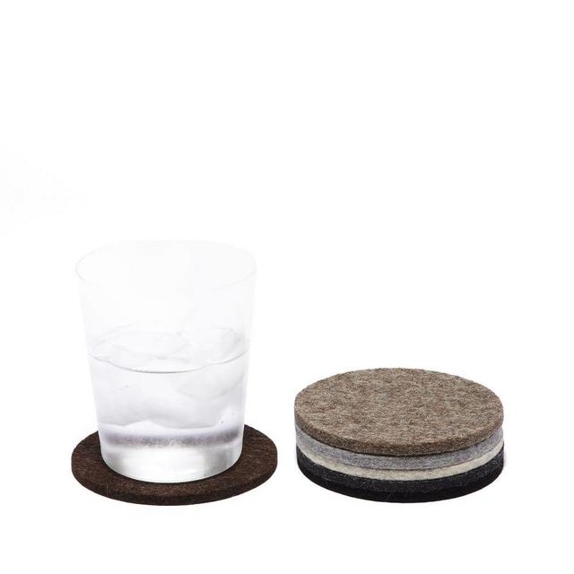 Round Multi Color Coaster, Earth, Set of 6