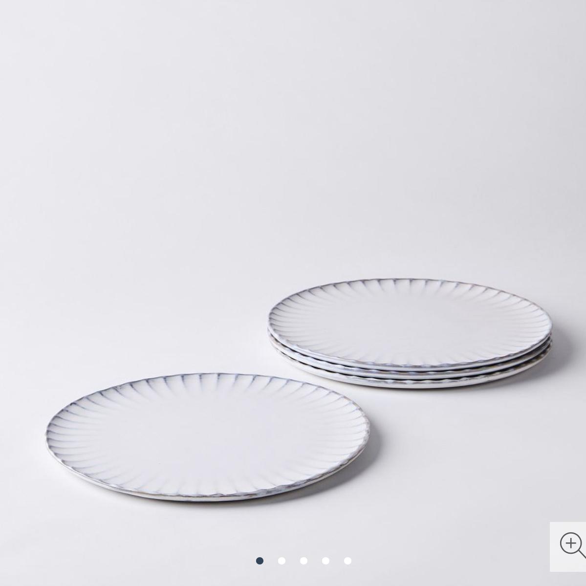 Serax Inku Scalloped Ceramic Dinner Plates Set of 4 | Food 52