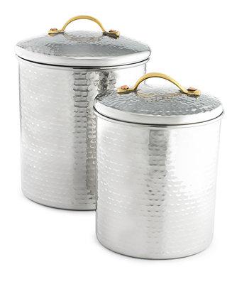 Martha Stewart Stainless Steel Canisters, Set of 2