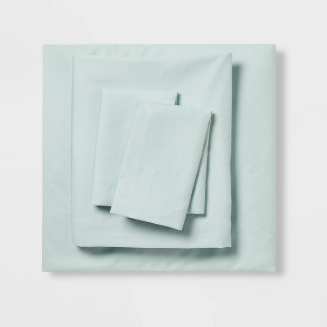King Microfiber Solid Sheet Set Mint - Room Essentials™