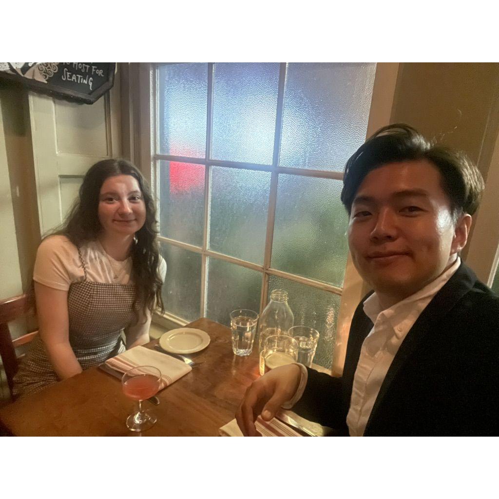 Our engagement celebration dinner downtown