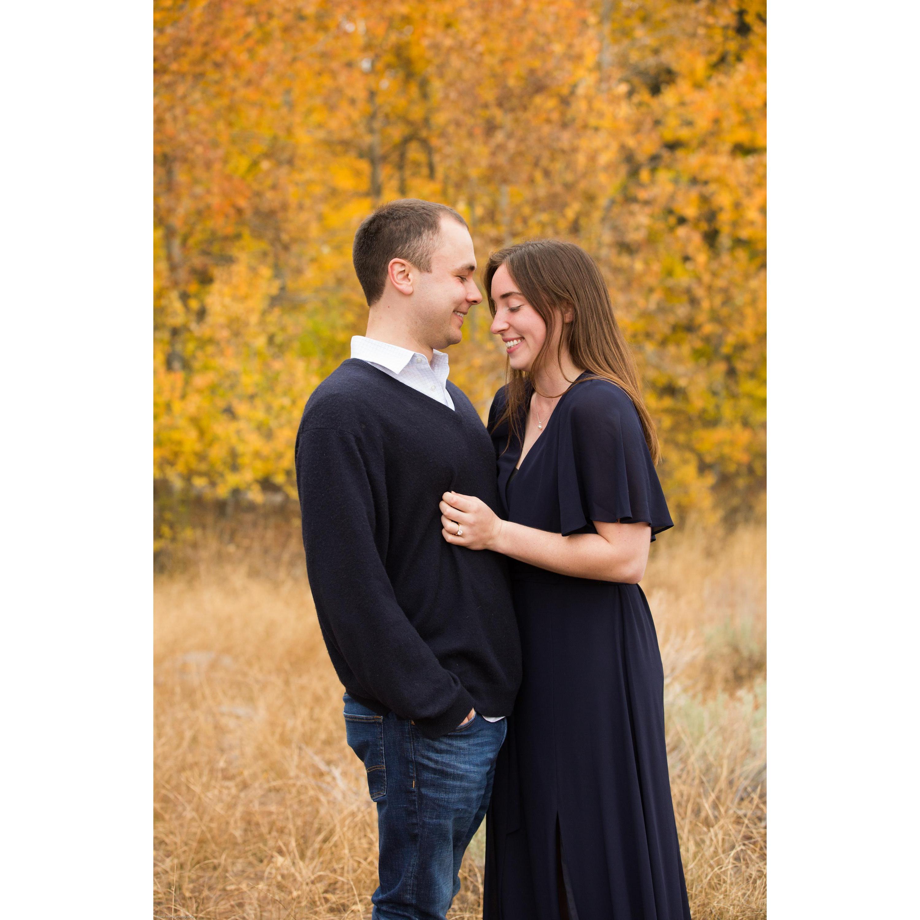 Engagement photo taken at Hope Valley by the talented Joann Moritz