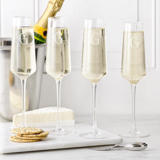 Personalized Estate Collection Champagne Flute, Set of 4