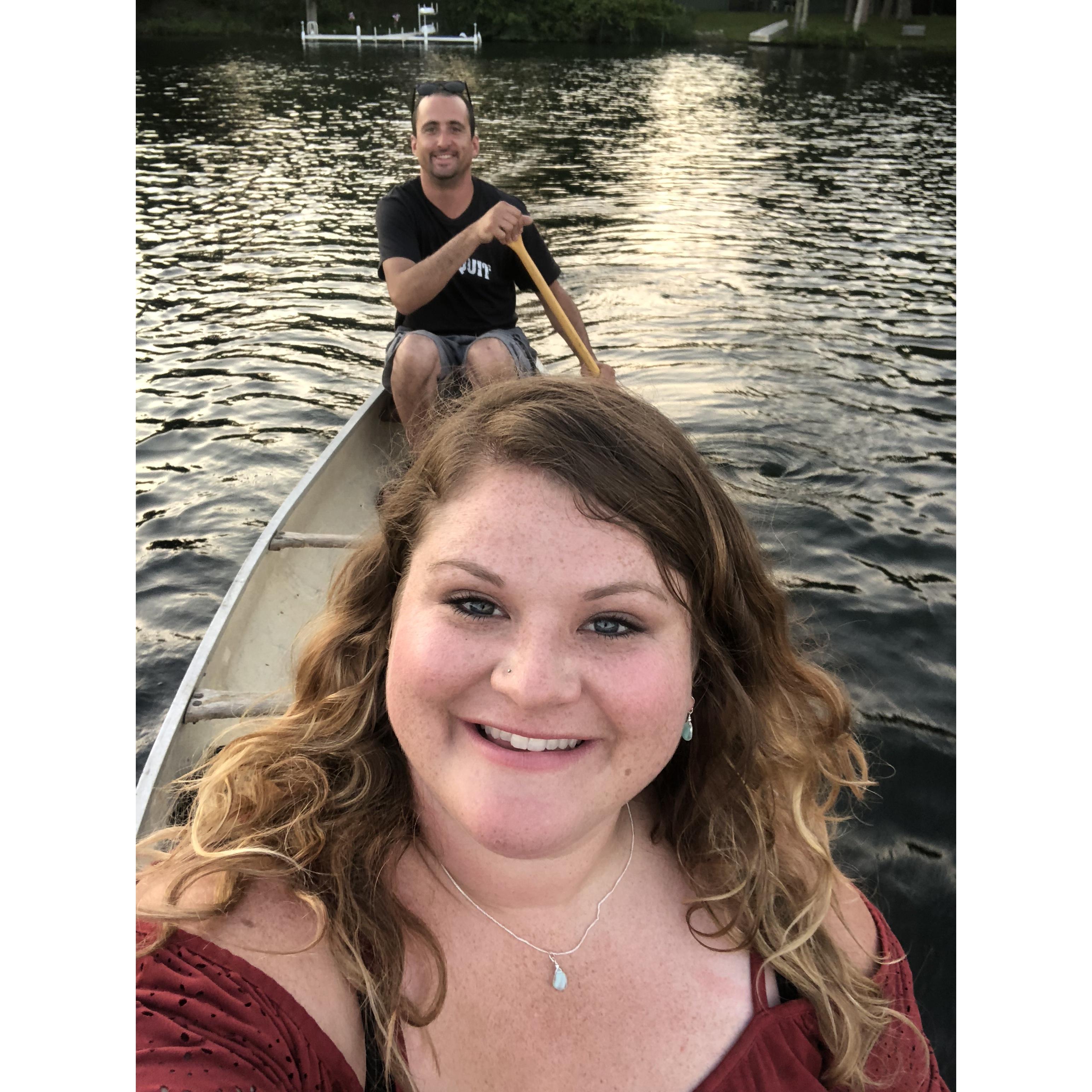 A "Notebook" experience in his Grandparents canoe on Lake Wequaquet in Cape Cod, MA