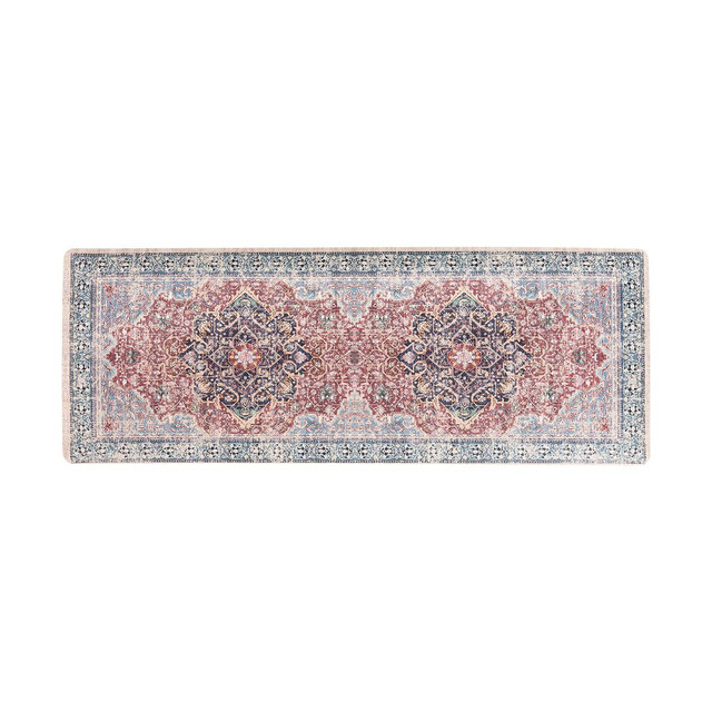 World Rug Gallery Transitional Medallion Cushioned Anti Fatigue Standing Kitchen Mat - MULTI 18'x47'