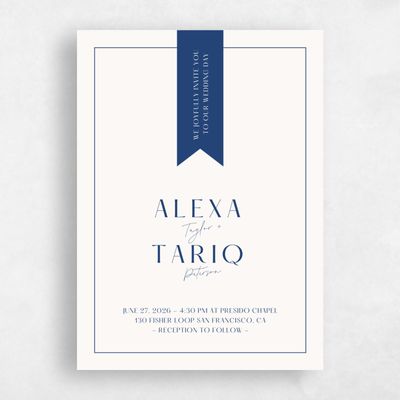 Multi-Colored Wedding Invitation - Raven Portrait