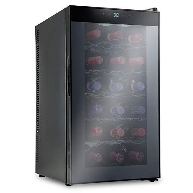 Ivation 18 Bottle Thermoelectric Red And White Wine Cooler/Chiller Counter Top Wine Cellar with Digital Temperature Display
