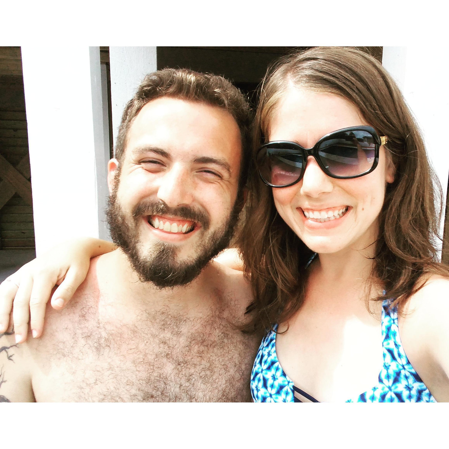 Our first family vacation together at Holden Beach, NC