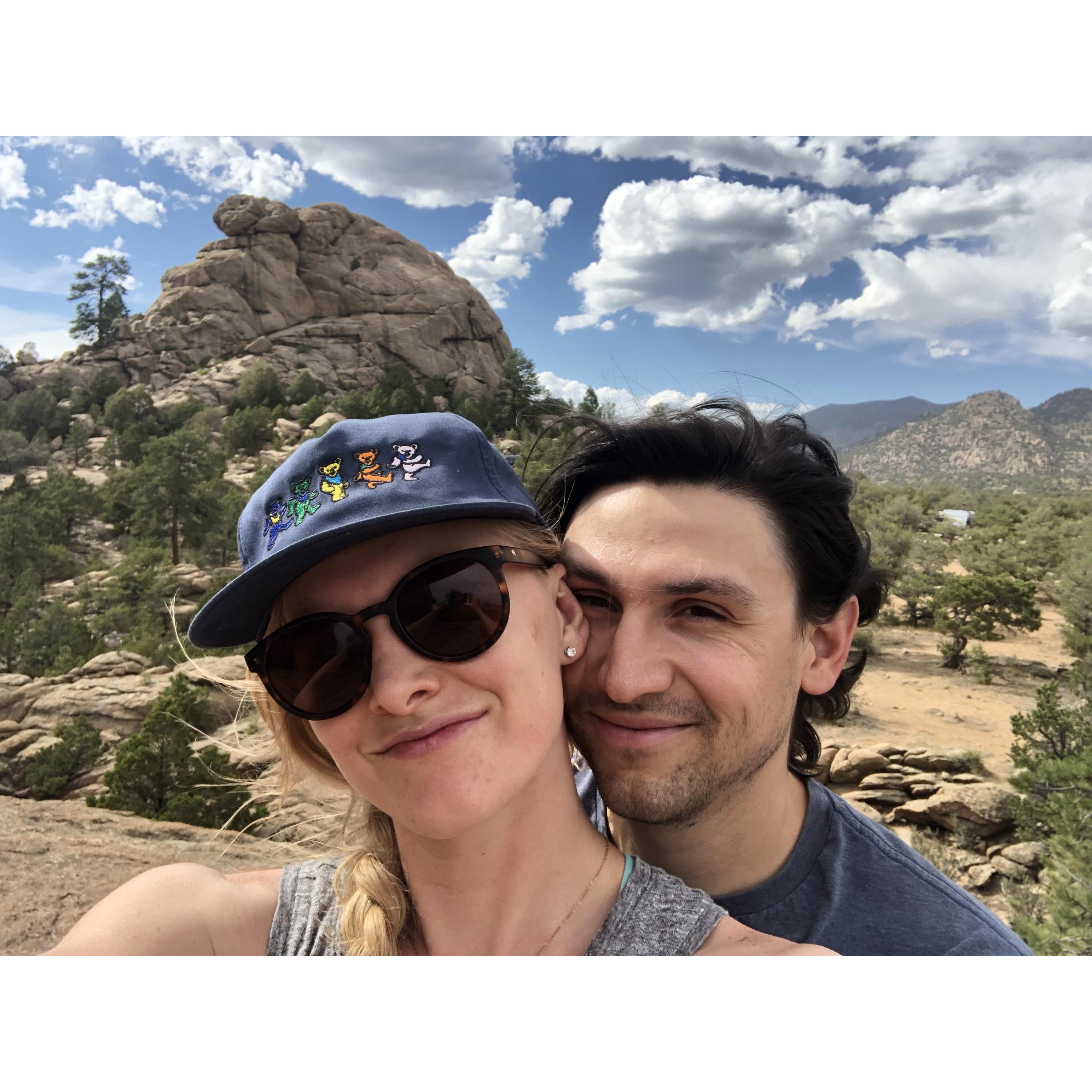 This was taken the day before our engagement! We were camping in Buena Vista, CO and Ashley had NO idea what was going down that weekend!