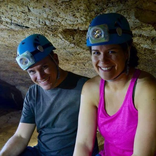 Belmopan, Belize. Cave tubing and helmet modeling.