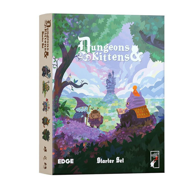 Asmodee Dungeons and Kittens Roleplaying Game Starter Set - Animal Fantasy RPG in a Wholesome Post-Apocalyptic Medieval World, Family Fun for Kids & Adults, Ages 8+, 2-6 Players, 90 Min Playtime