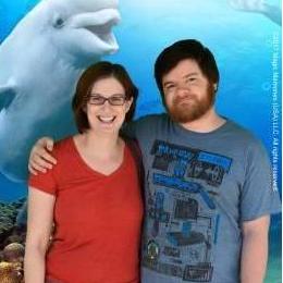 We love visiting aquariums together. This pic is from Mystic, CT, where we did a weekend getaway in August '17.