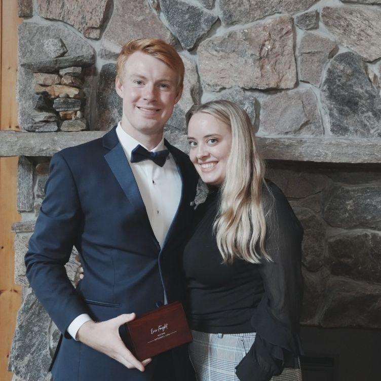 At Mae and Richard's wedding where Eric was the best man